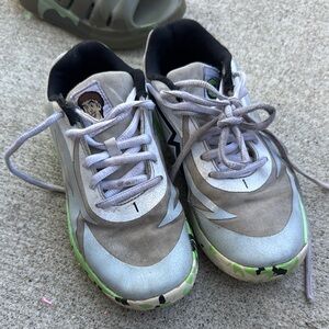 Puma LaMello Ball Basketball Sneakers Kids Gray and Green Sneakers